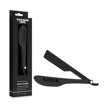 Professional Straight Edge Black color Razor Holder with Nice packing